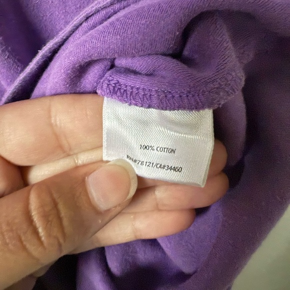Eileen Fisher Purple Short Sleeve Tee - Picture 4 of 5